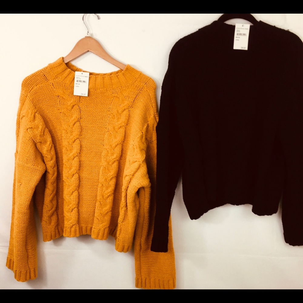 Woman Crop Sweater Size:S M L. Blue/Black/Yellow